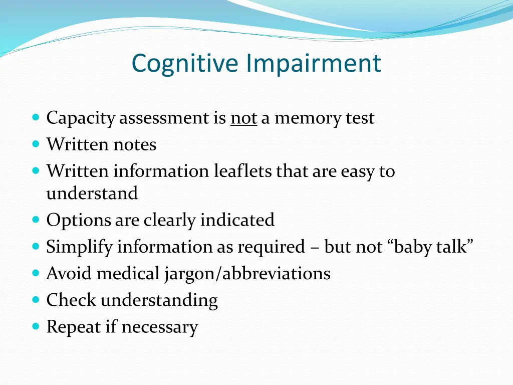 cognitive impairment