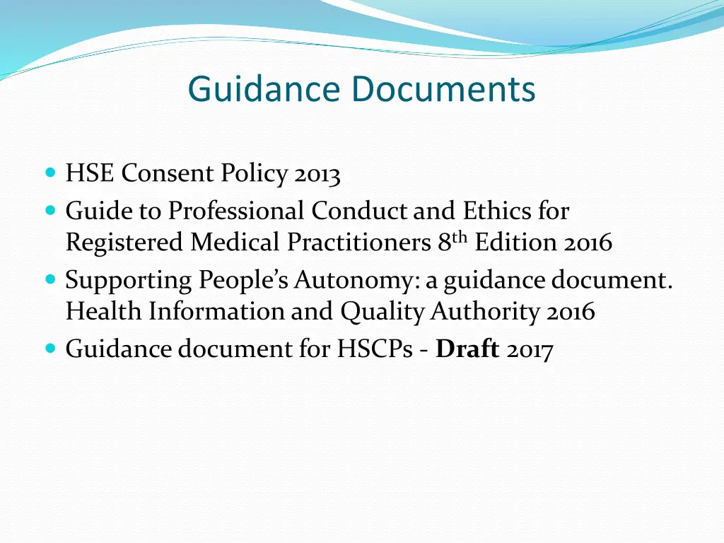 guidance documents