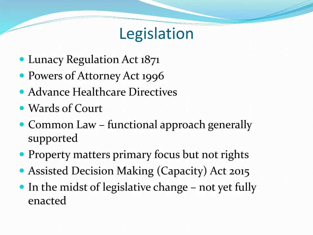 legislation