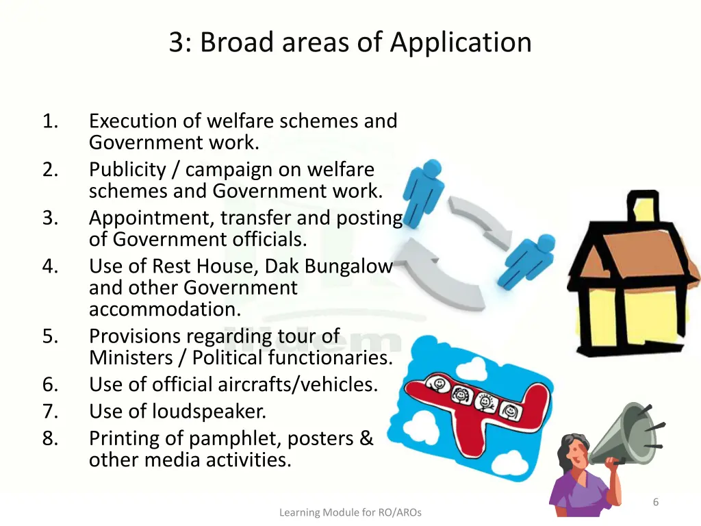 3 broad areas of application