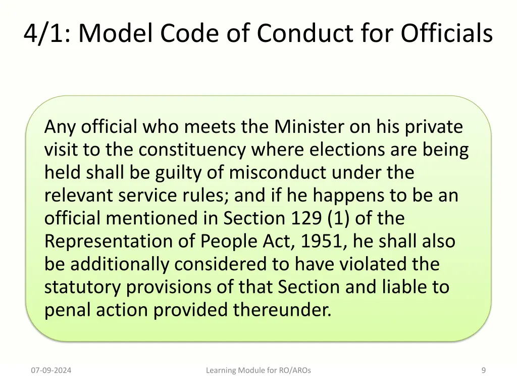 4 1 model code of conduct for officials