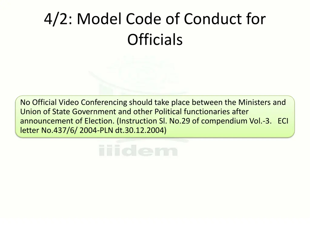 4 2 model code of conduct for officials