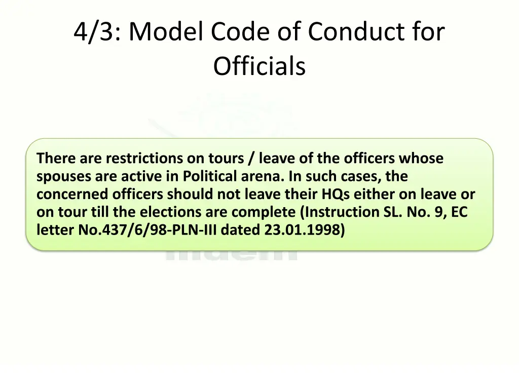 4 3 model code of conduct for officials