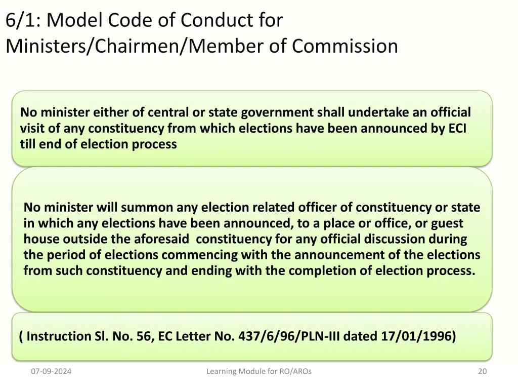 6 1 model code of conduct for ministers chairmen