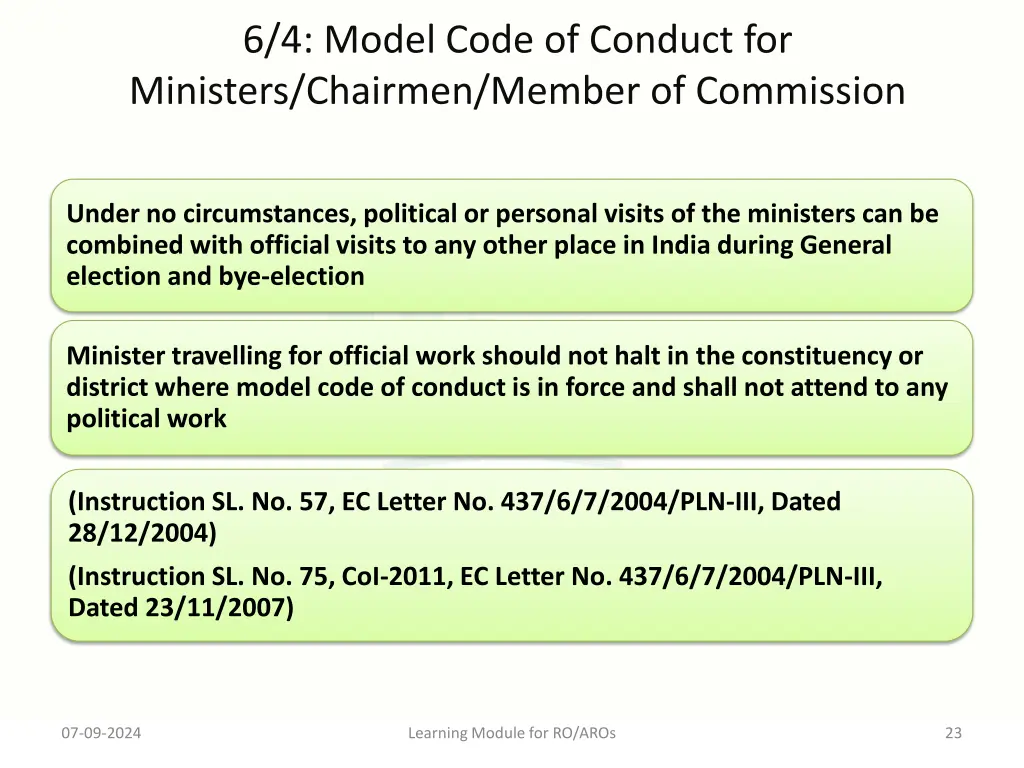 6 4 model code of conduct for ministers chairmen