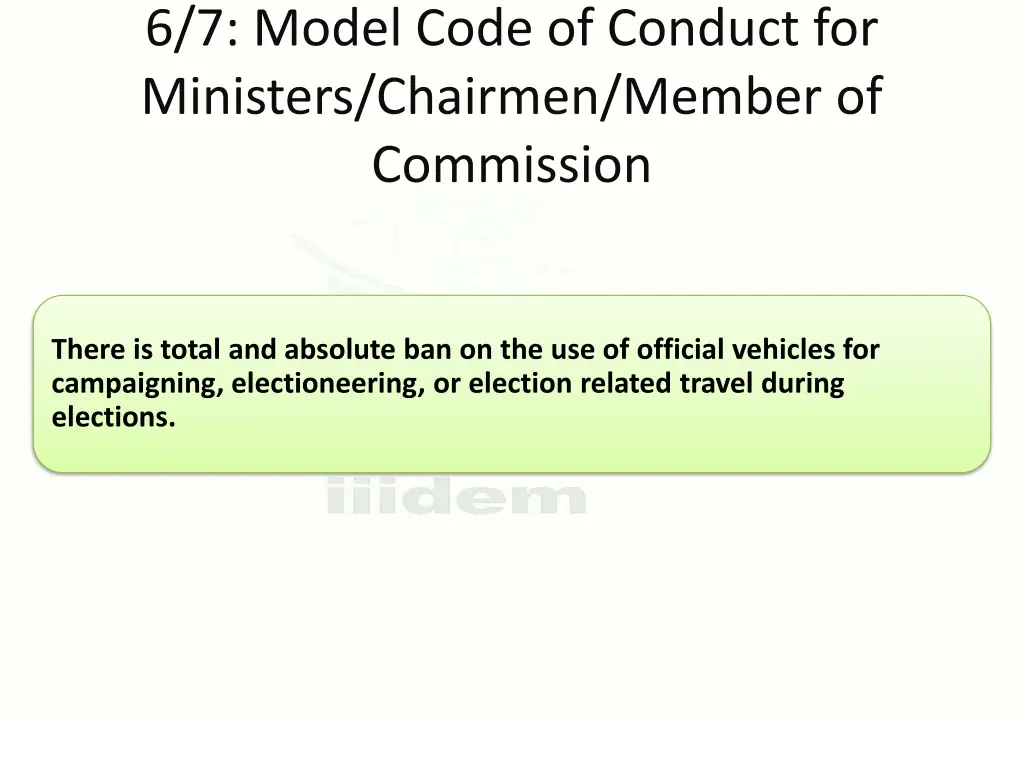 6 7 model code of conduct for ministers chairmen