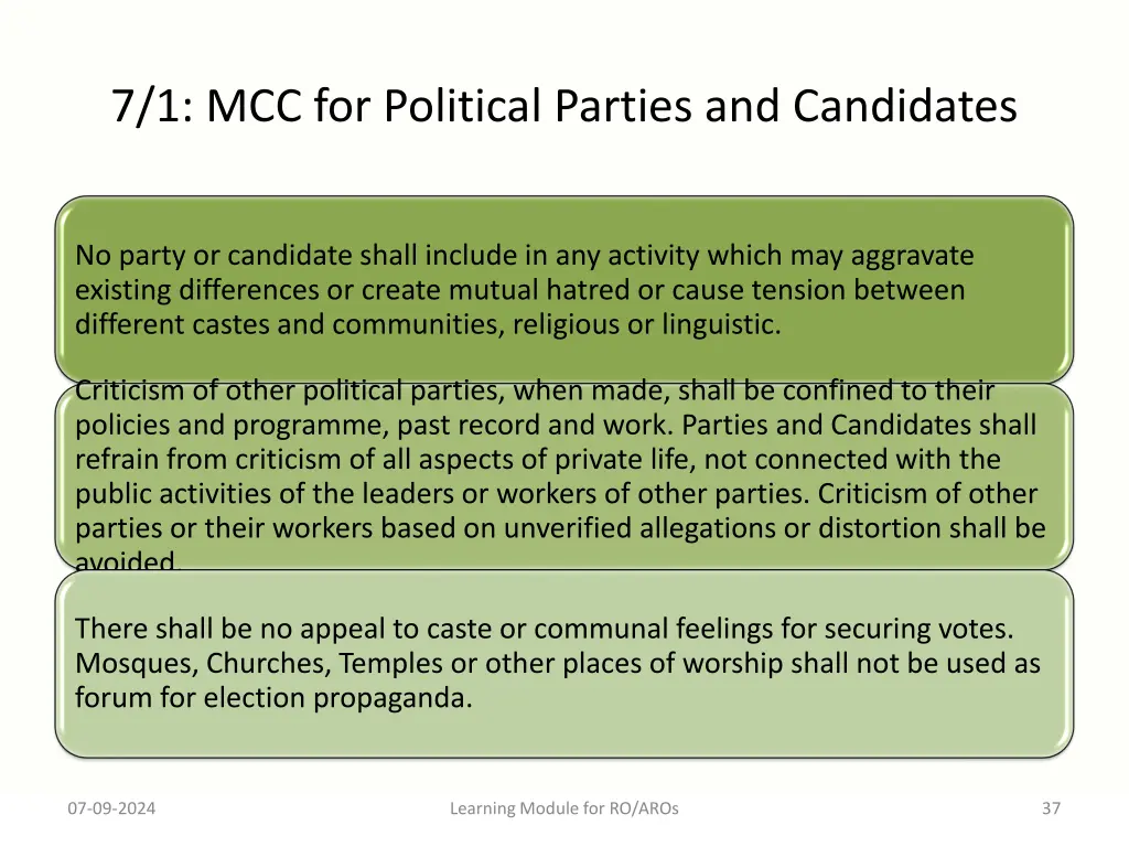 7 1 mcc for political parties and candidates