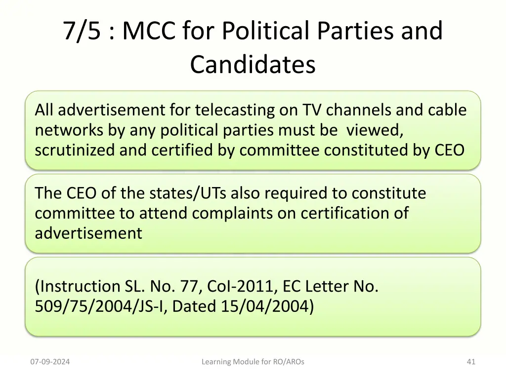 7 5 mcc for political parties and candidates