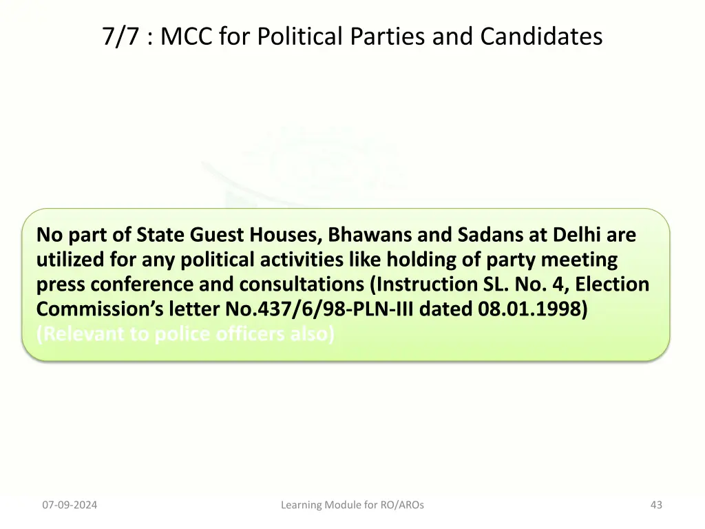 7 7 mcc for political parties and candidates