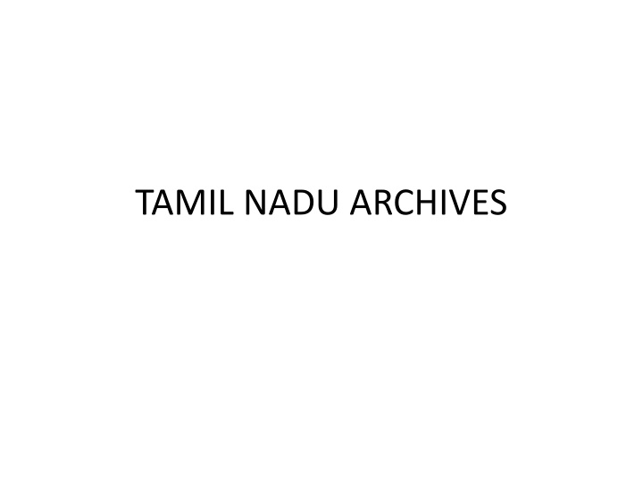 tamil nadu archives