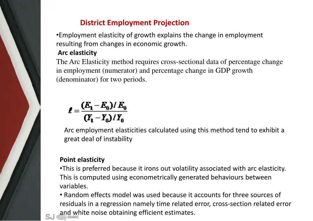 district employment projection employment