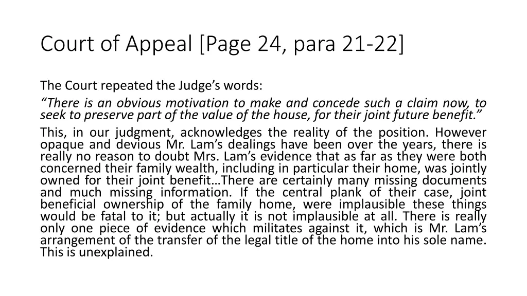 court of appeal page 24 para 21 22