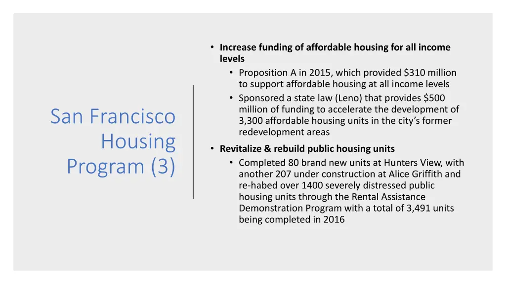 increase funding of affordable housing