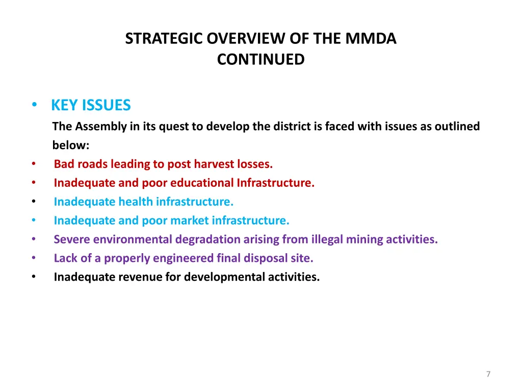 strategic overview of the mmda continued 3