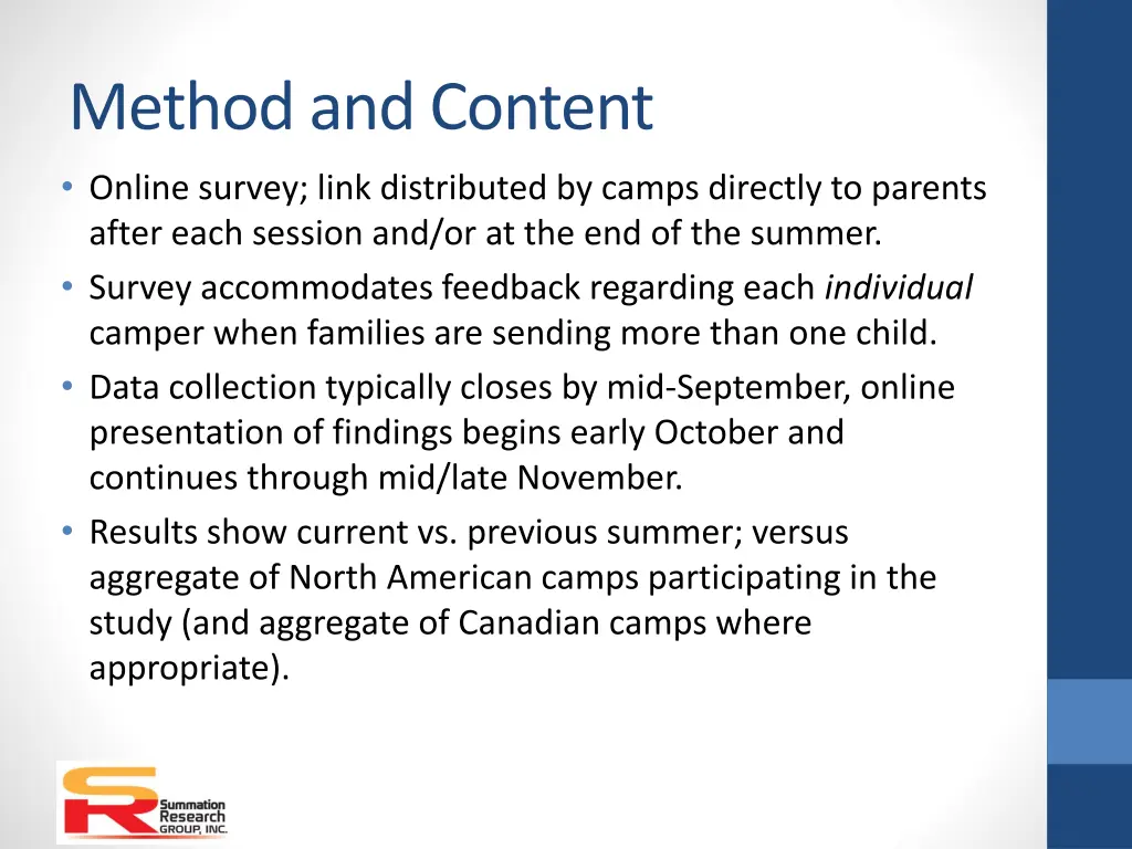 method and content online survey link distributed