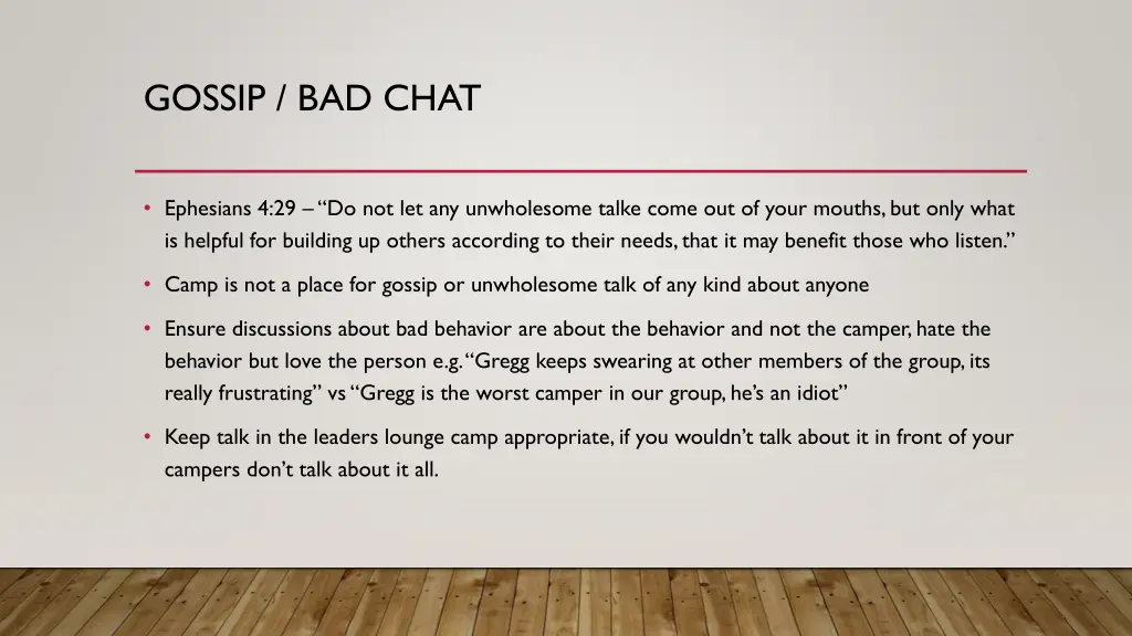 gossip bad chat