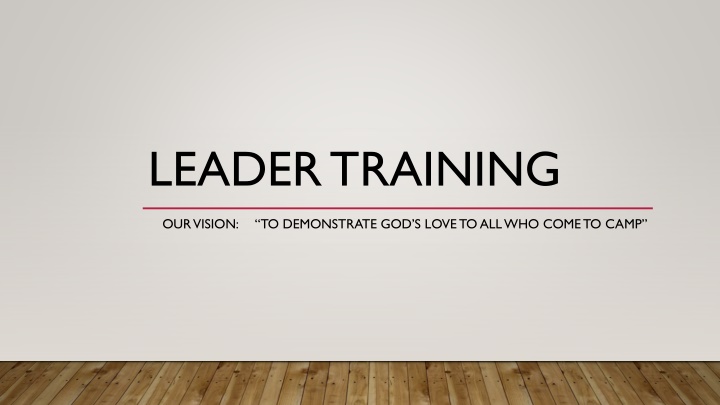 leader training