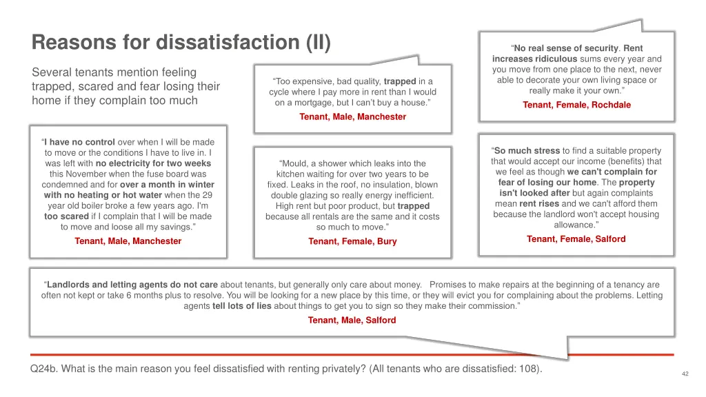 reasons for dissatisfaction ii