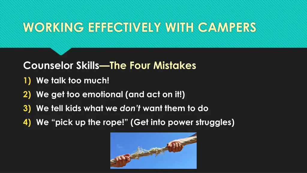 working effectively with campers 11