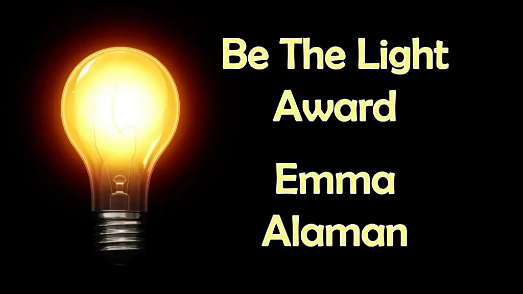 be the light award