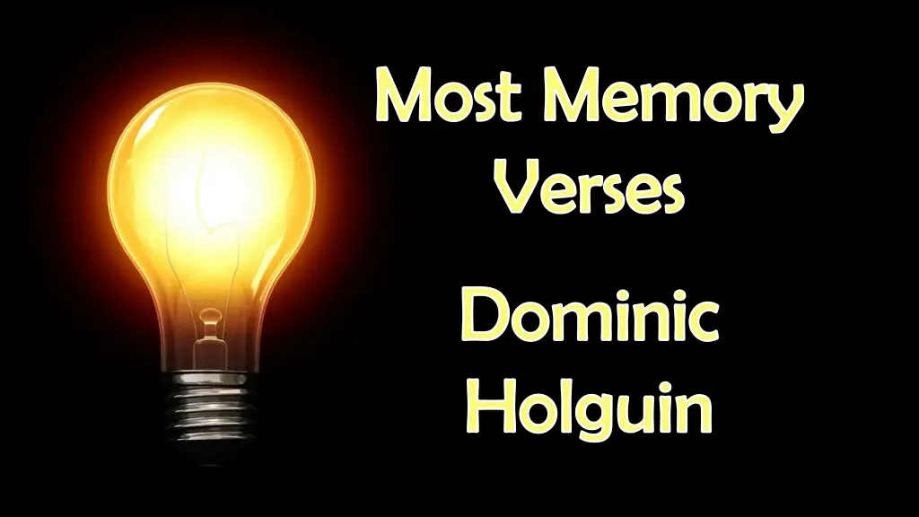 most memory verses 1