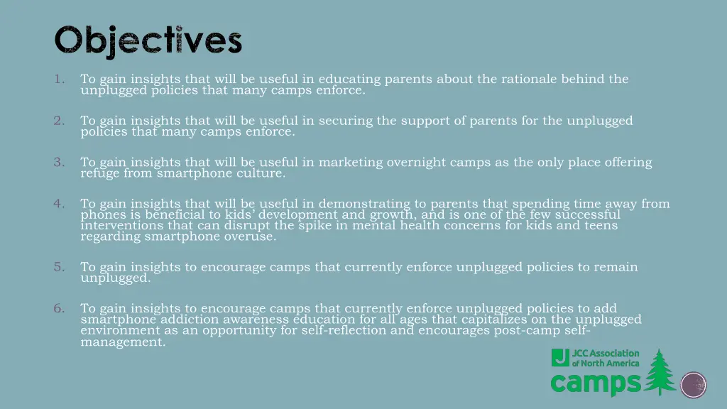 objectives