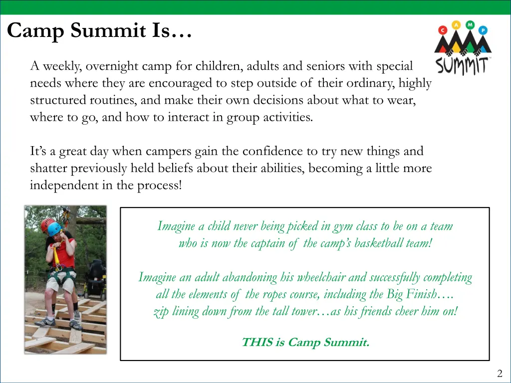 camp summit is