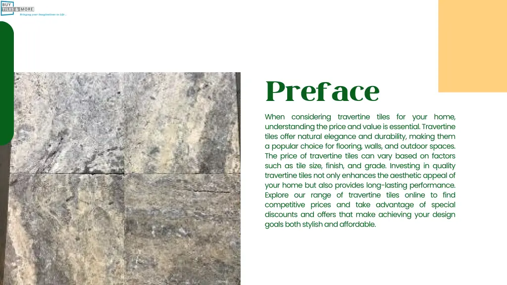 preface when considering travertine tiles