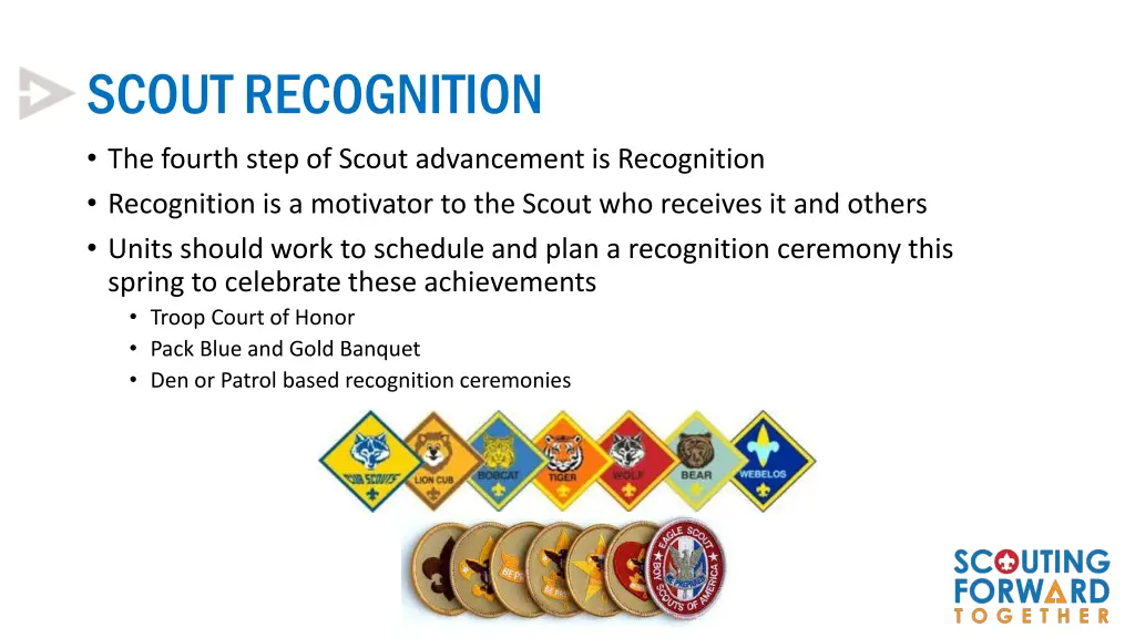 scout recognition the fourth step of scout