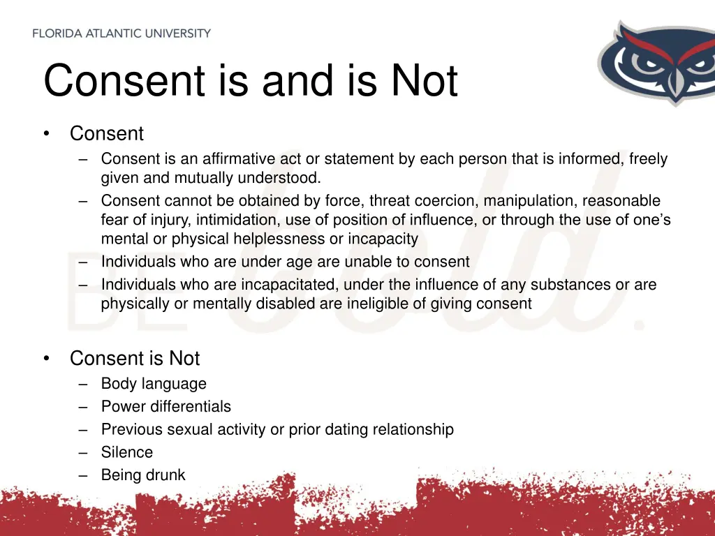 consent is and is not