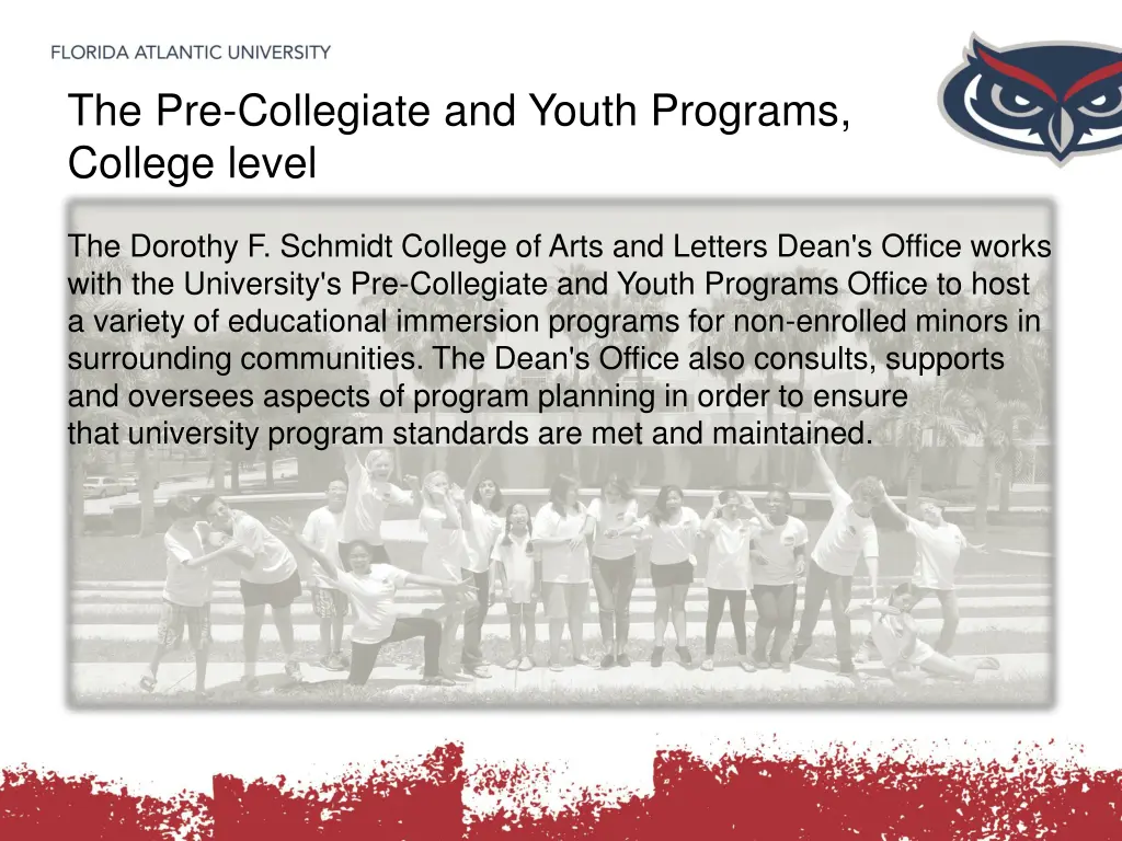 the pre collegiate and youth programs college