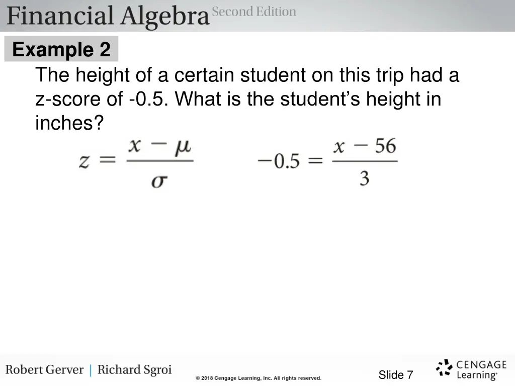 example 2 the height of a certain student on this 1