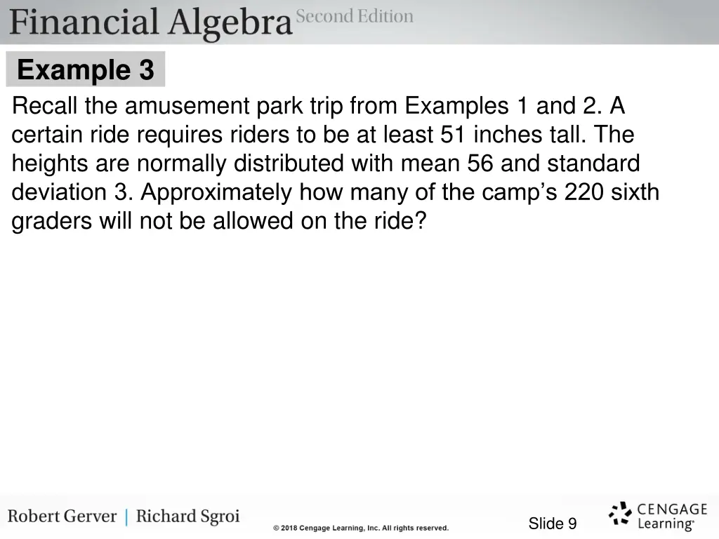 example 3 recall the amusement park trip from