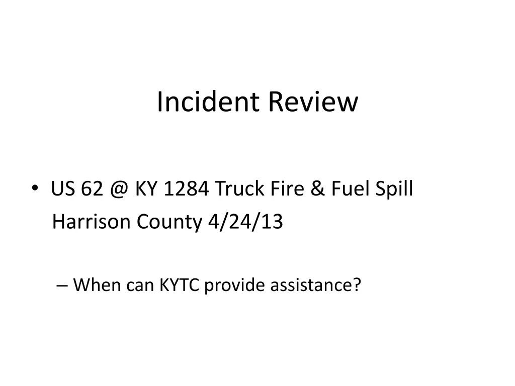 incident review