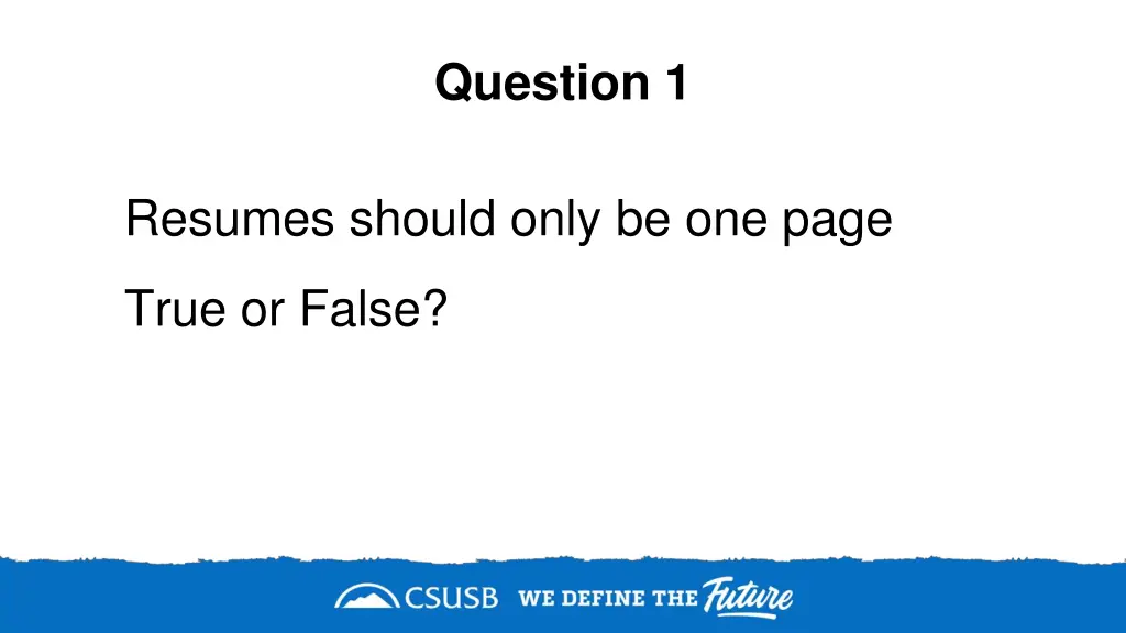 question 1