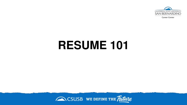 resume 101