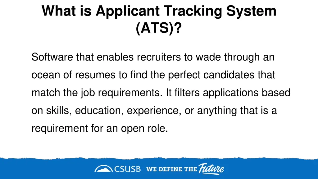 what is applicant tracking system ats