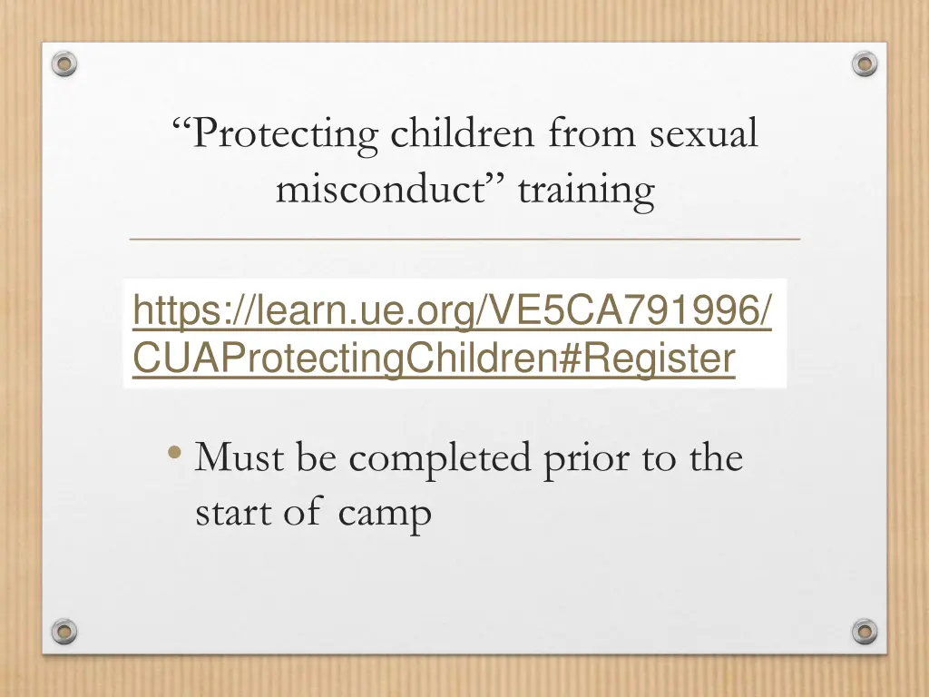 protecting children from sexual misconduct