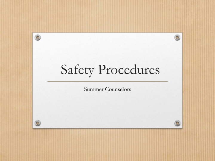 safety procedures