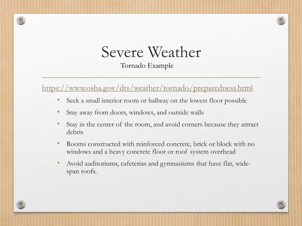 severe weather tornado example