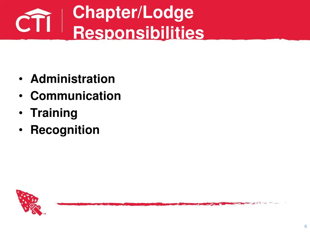 chapter lodge responsibilities