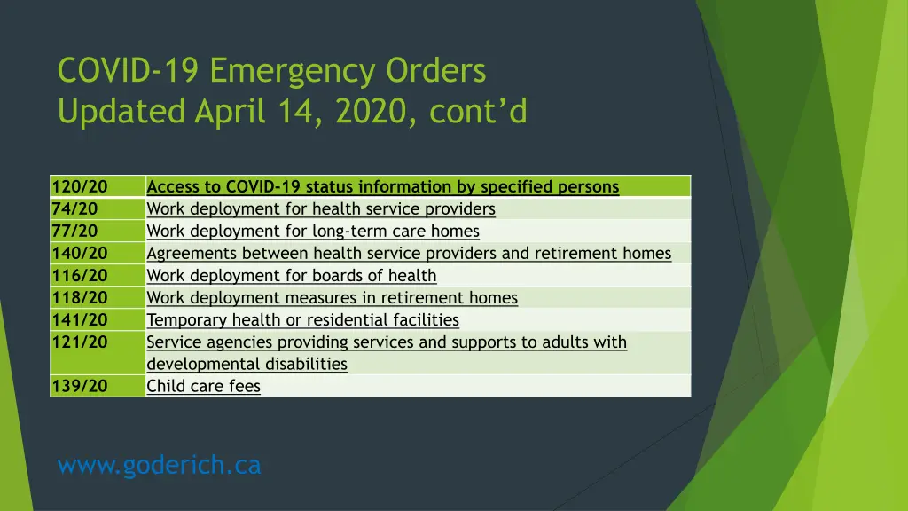 covid 19 emergency orders updated april 14 2020 1