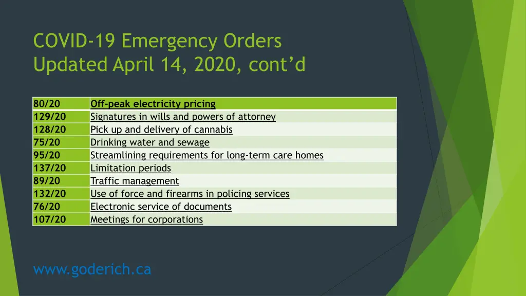 covid 19 emergency orders updated april 14 2020 2