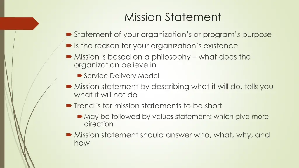 mission statement