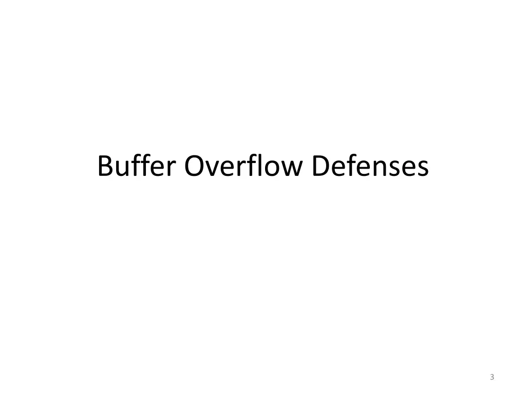 buffer overflow defenses