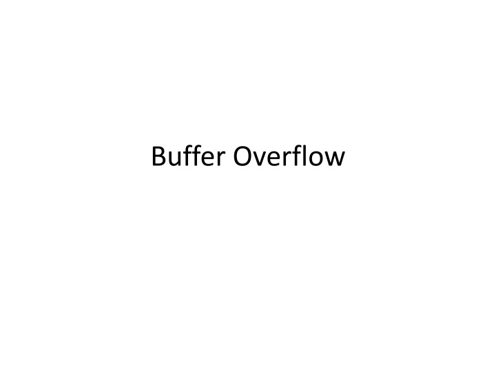 buffer overflow