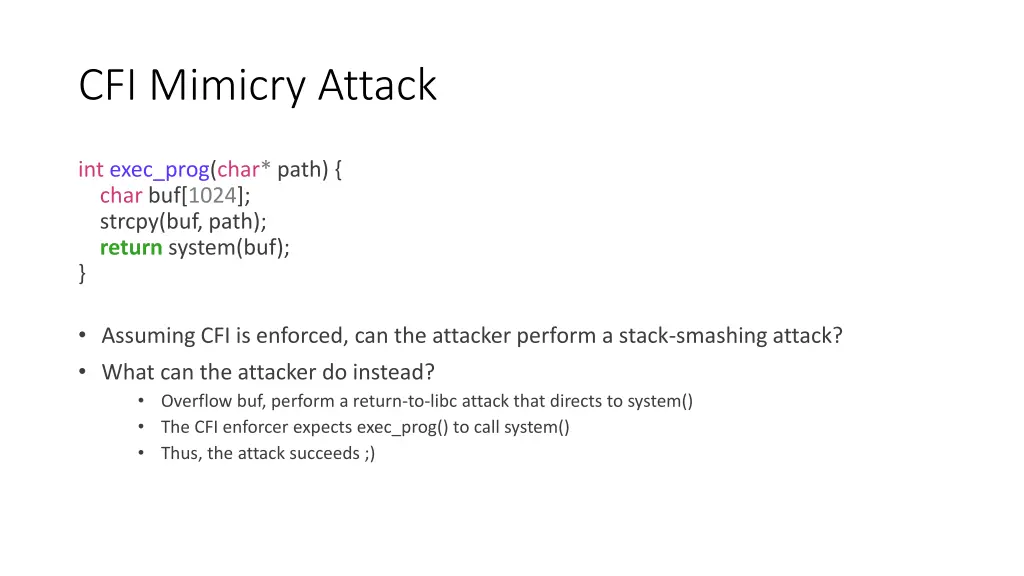 cfi mimicry attack