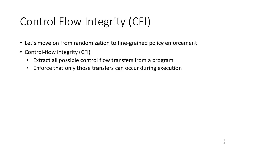 control flow integrity cfi