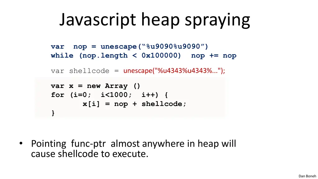 javascript heap spraying