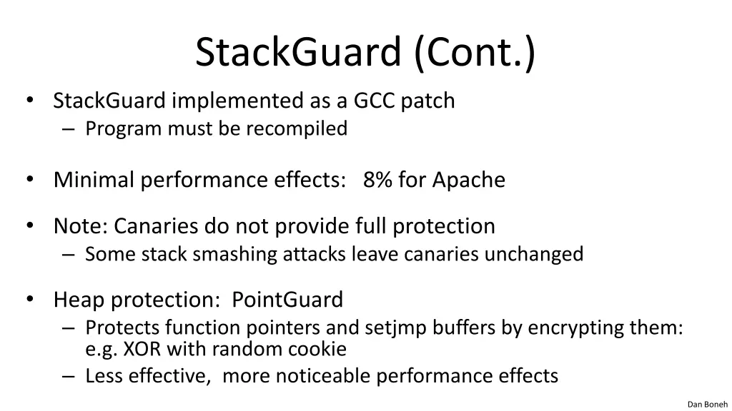 stackguard cont stackguard implemented